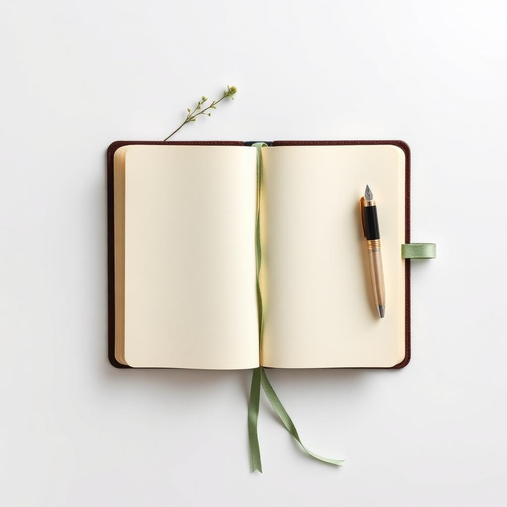 Open hardbound diary