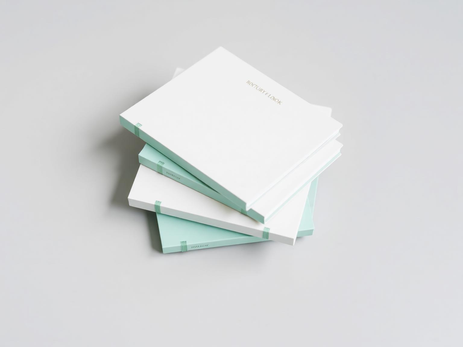 Stack of Attain notebooks